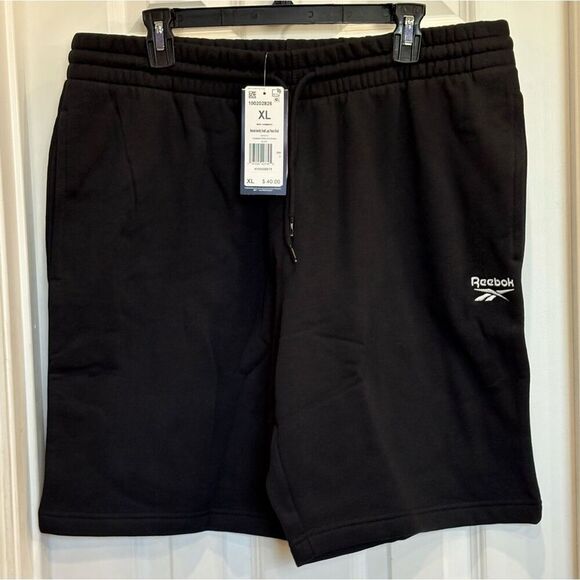 REEBOK - NWT - Men's Sz XL - "Identity" Small Logo Fleece Shorts in Black - Picture 4 of 16
